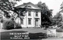 Allen House with text "The Allen House built in 1821"
