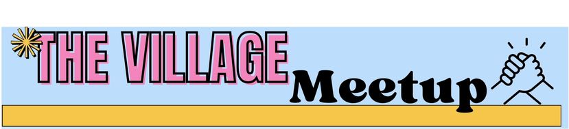 the village meetup with clasping hands