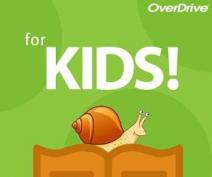 Overdrive for Kids with a book with a snail on top