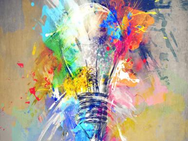 Creative Studios multi colored light bulb