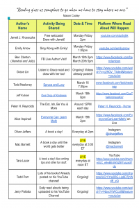 Screenshot of Read-Alouds/Activities Web Guide