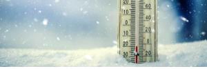 snow and thermometer